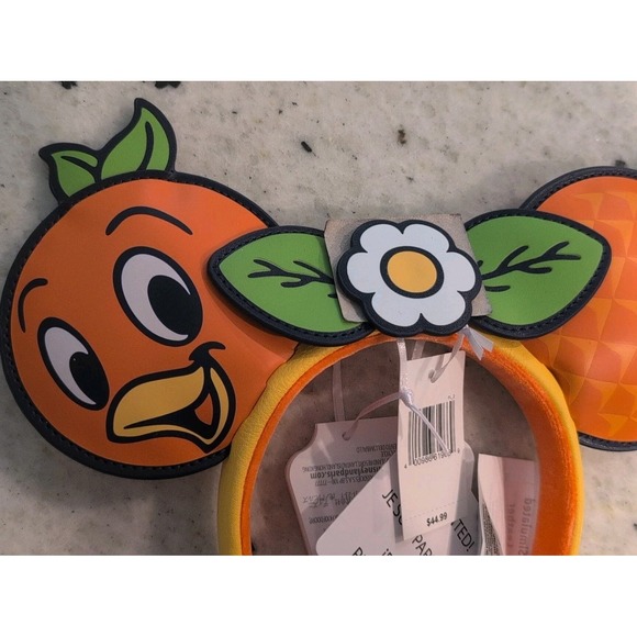 Disney Loungefly 2025 Epcot Flower & Garden Scented Orange Bird Ears Headband - Picture 2 of 6